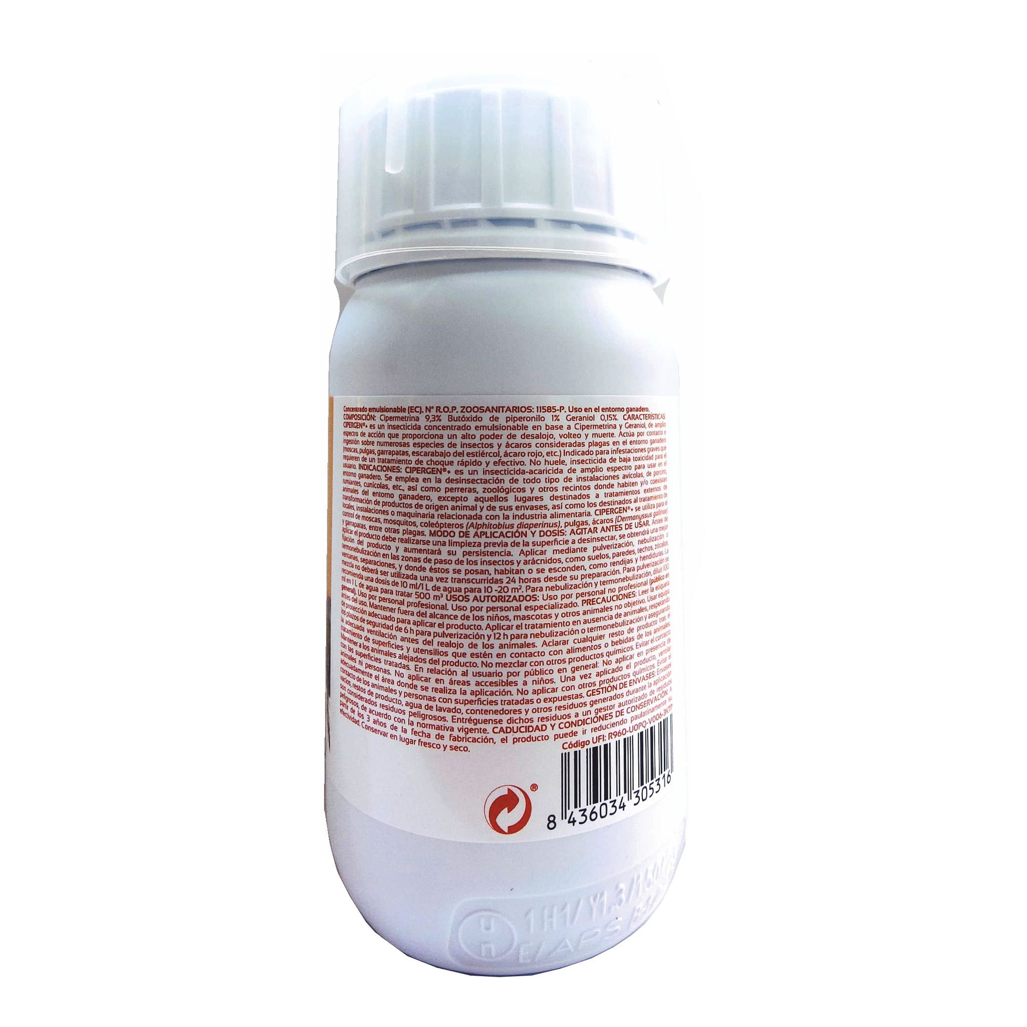 CIPERGEN INSECTICIDA 250 ml.