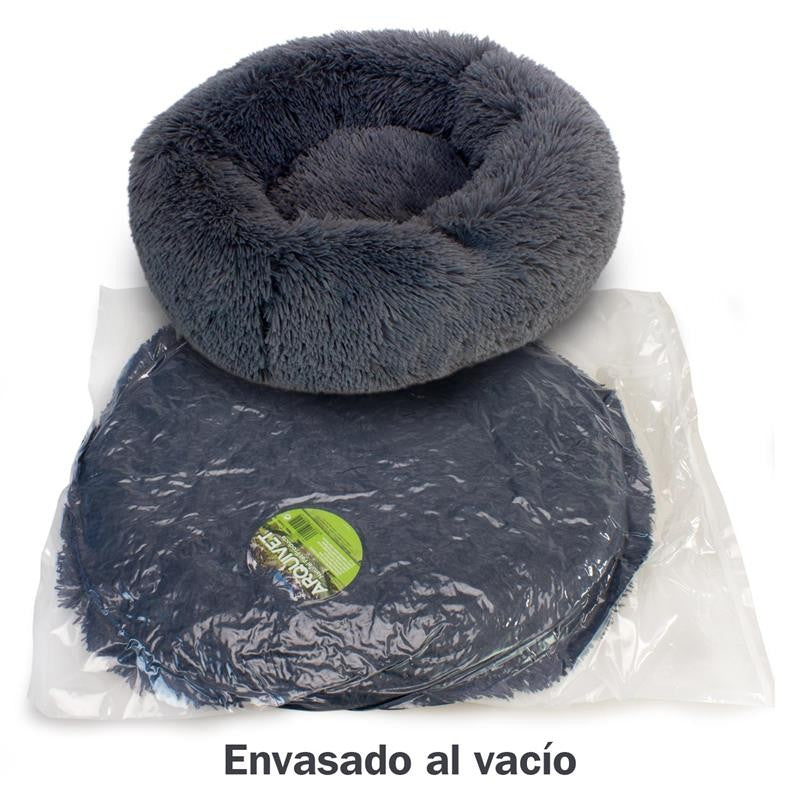 CAMA REDONDA SUAVE GRIS OSCURO 70cm.