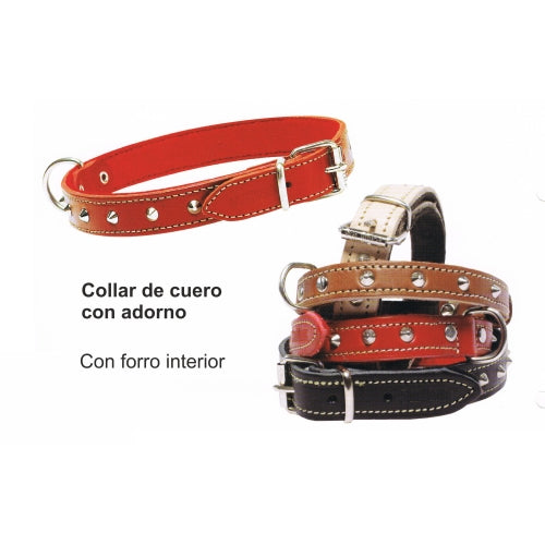 COLLAR CON ADORNO 20x450mm. MARRON