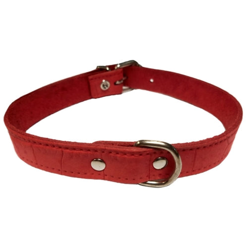 COLLAR PIEL LABRADO 18X400mm. VERDE