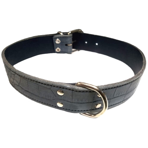 COLLAR PIEL LABRADO 35x650mm. VERDE