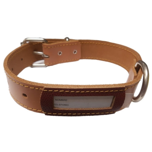 COLLAR CUERO BUZON ROJO 40x3cm