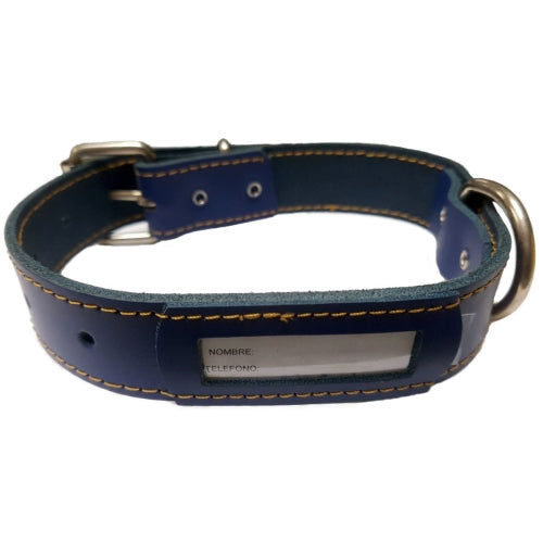 COLLAR CUERO BUZON ROJO 40x3cm