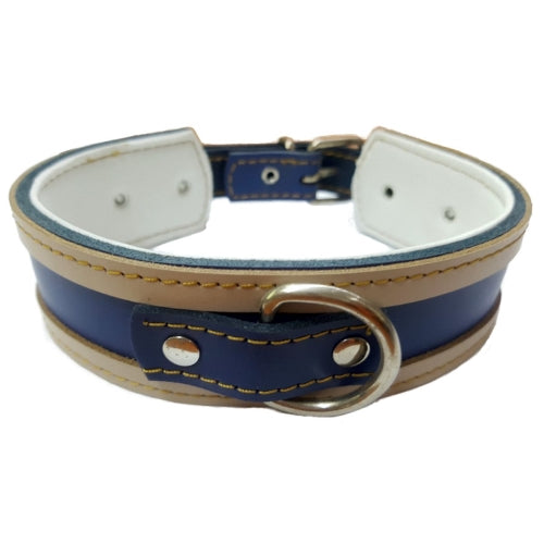 COLLAR GALGO MARRON BORDE NATURAL 35X4CM
