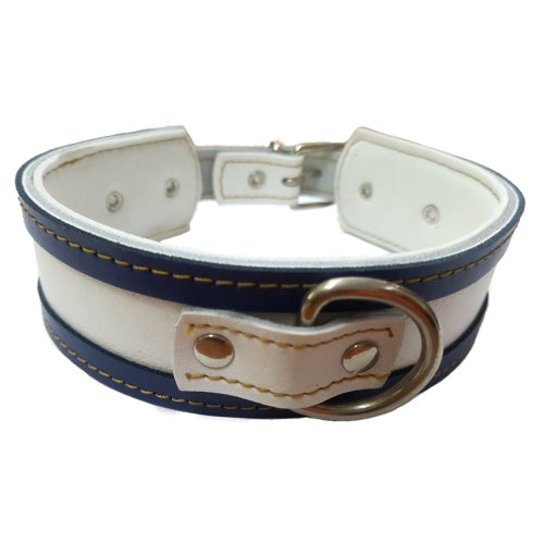 COLLAR GALGO MARRON BORDE NATURAL 35X4CM