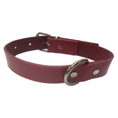 COLLAR CUERO MARRON LAURA 1,5x 30cm.