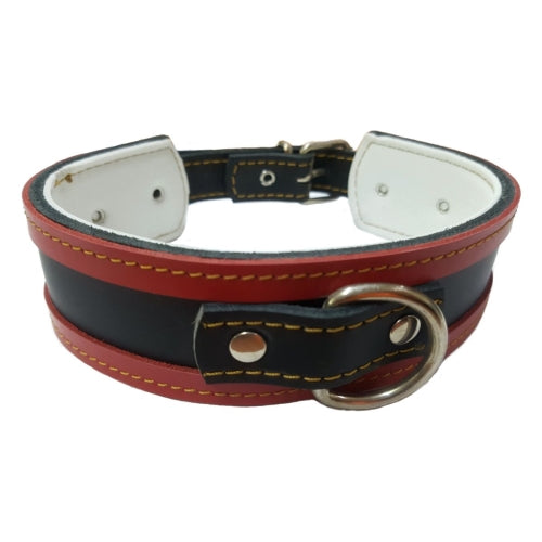 COLLAR GALGO MARRON BORDE NATURAL 35X4CM