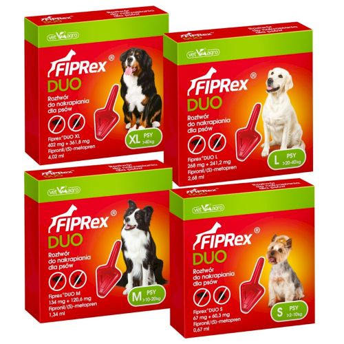 PIPETAS FIPREX DUO -S-  2 a 10 Kg.