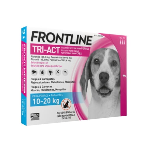 FRONTLINE TRI-ACT 2-5 KG. XS 6 PIPETAS