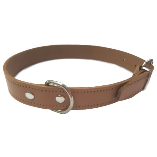 COLLAR CUERO LISO NATURAL 30X1.5CM VMD