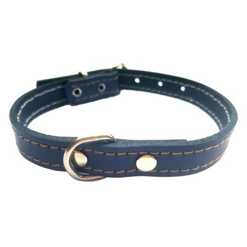 COLLAR CUERO AZUL LAURA MOD.53 1,5X 35CM.