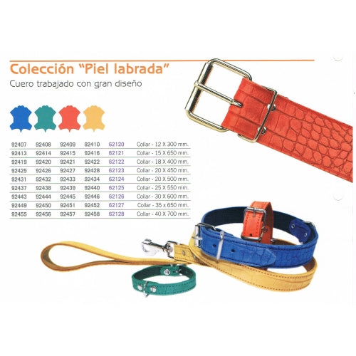 COLLAR PIEL LABRADO 15X350 VERDE