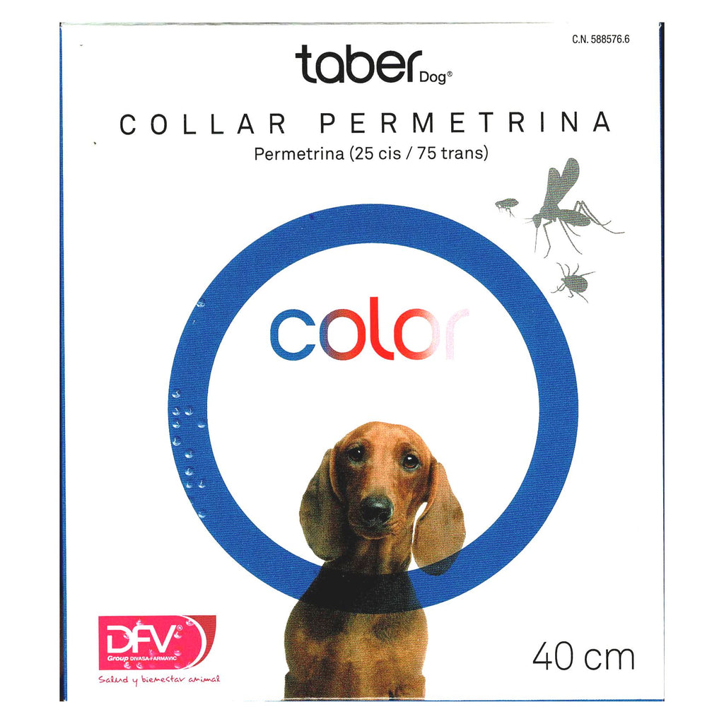 TABERDOG COLLAR PERMETRINA 40cm. ROSA