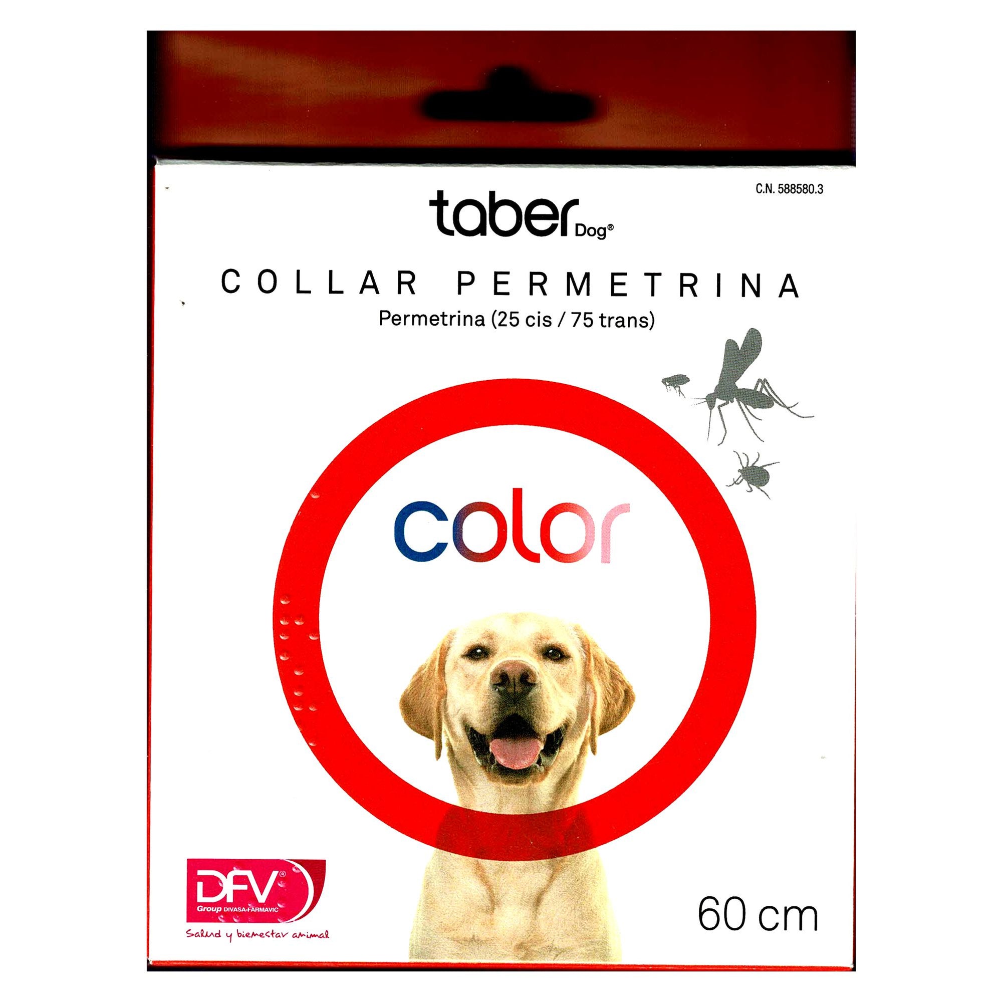 TABERDOG COLLAR PERMETRINA 60cm.AZUL