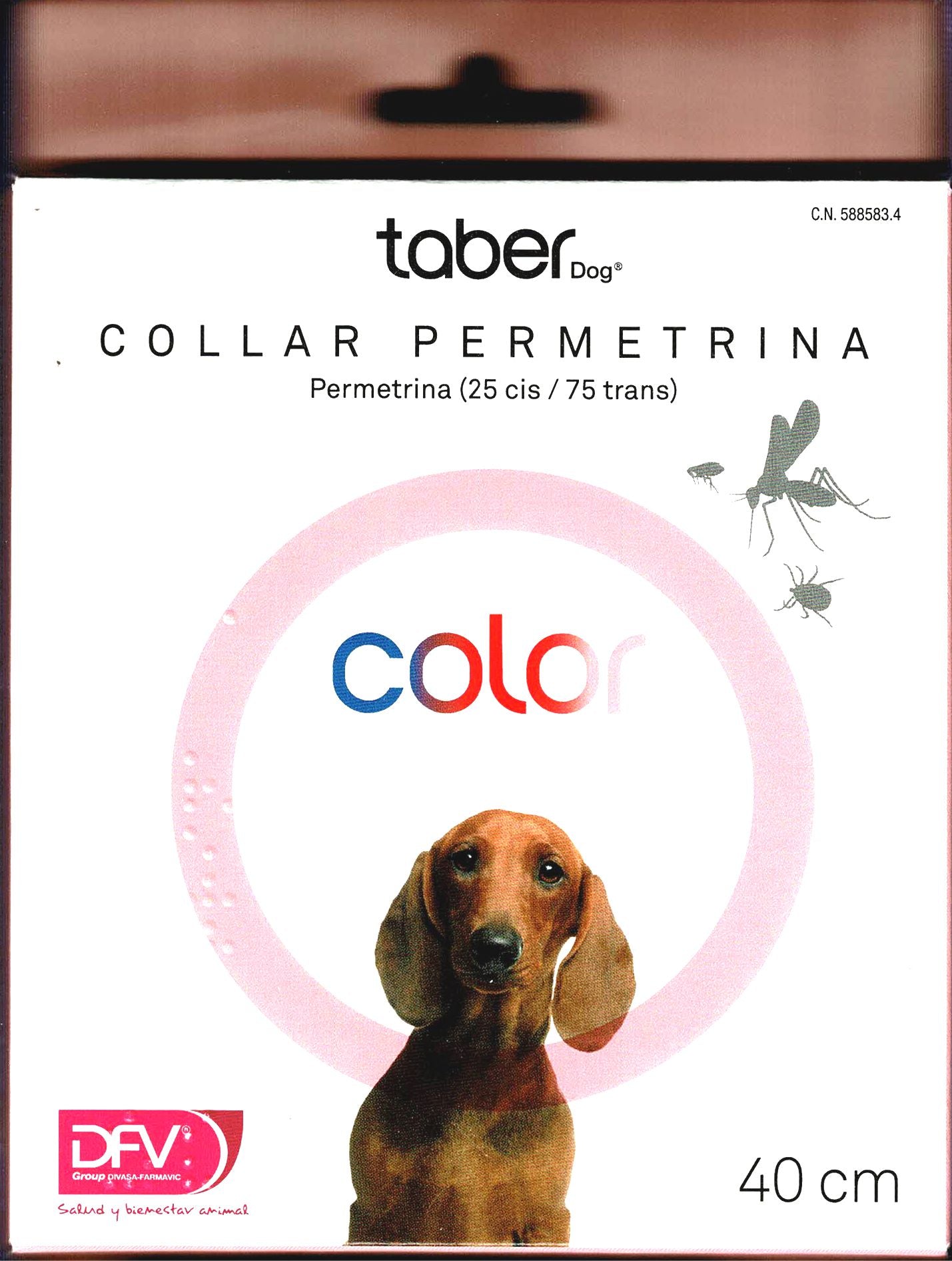 TABERDOG COLLAR PERMETRINA 60cm.AZUL