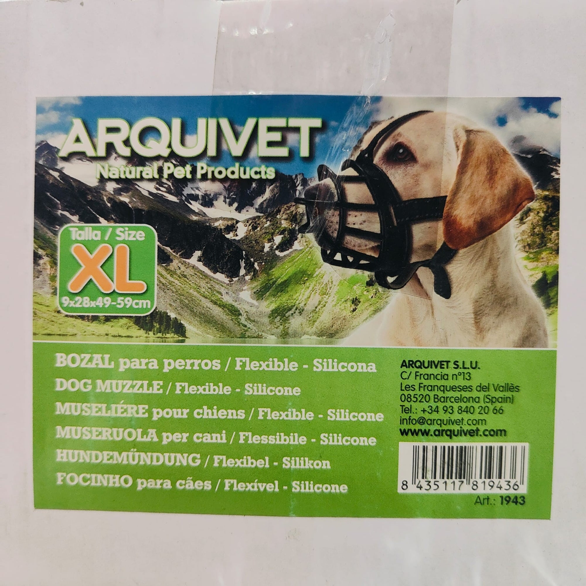 Bozal flexible-silicona XL 9x28x45-59cm.