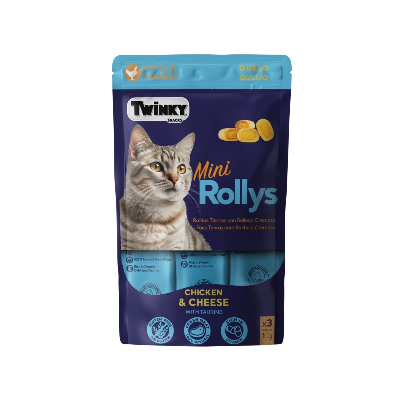SNACK TWINKY MINI ROLLYS YEMA DE QUESO 3x10gr.