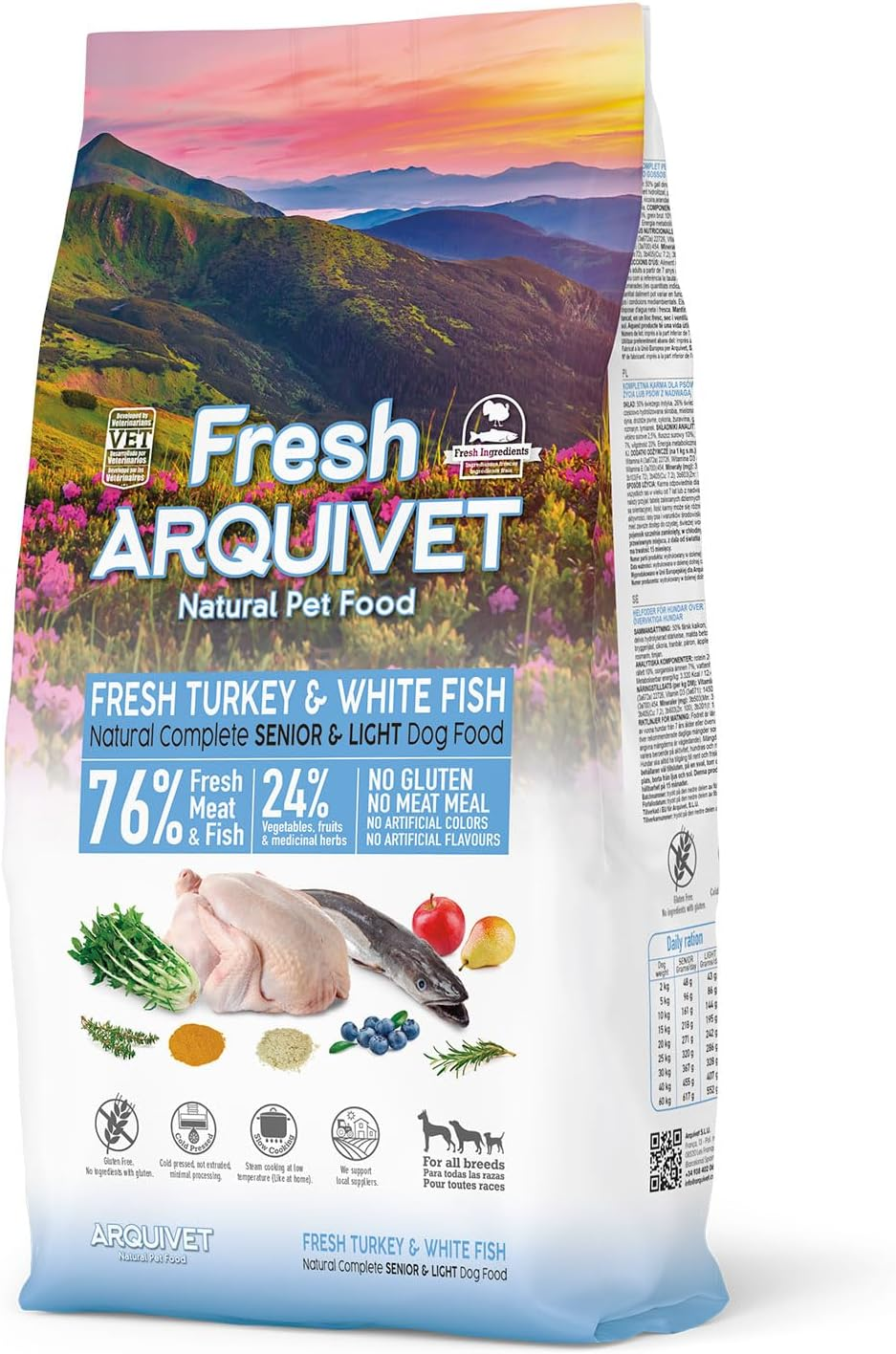 Arquivet Fresh SENIOR Light Pavo & White Fish 2.5Kg